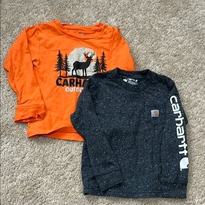 Carhartt Orange and Black Long Sleeve Tees with Logo